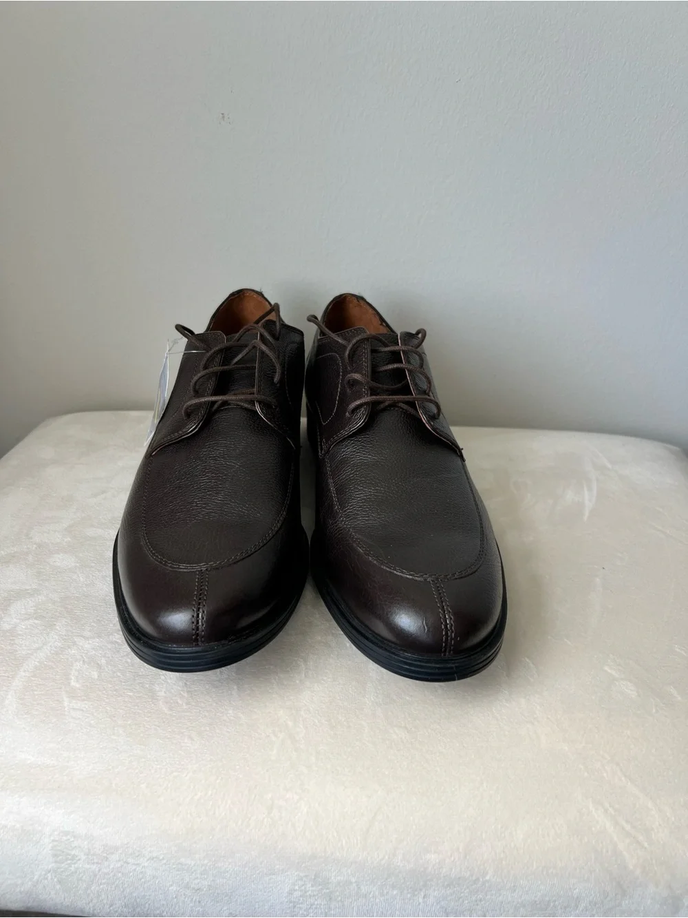 CLARKS Whiddon Apron Leather Datk Brown Oxford Size 13